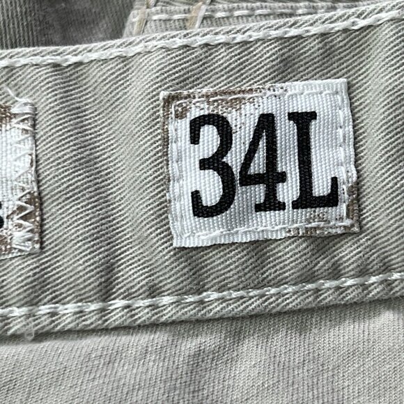 Bke Casuals Derek Pants Jeans Mens 34L Khaki Straight Leg * - Picture 3 of 11